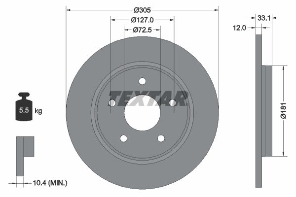 Textar Kočioni disk