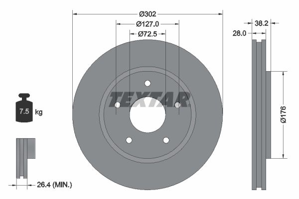 Textar Kočioni disk
