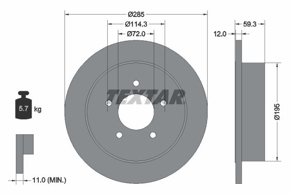 Textar Kočioni disk