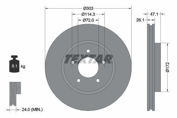 Textar Kočioni disk