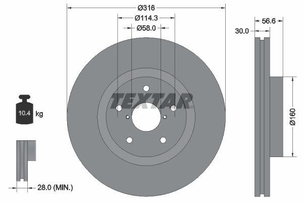 Textar Kočioni disk