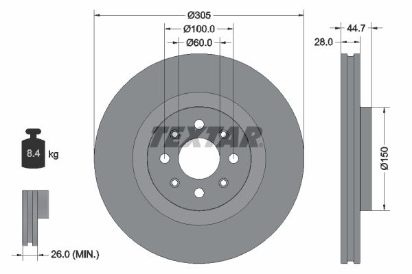 Textar Kočioni disk