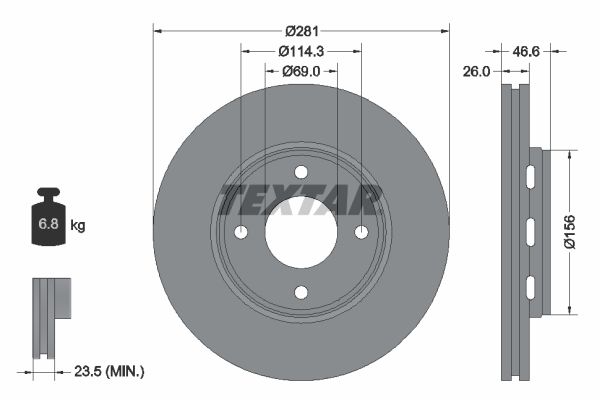 Textar Kočioni disk