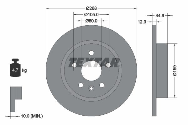 Textar Kočioni disk