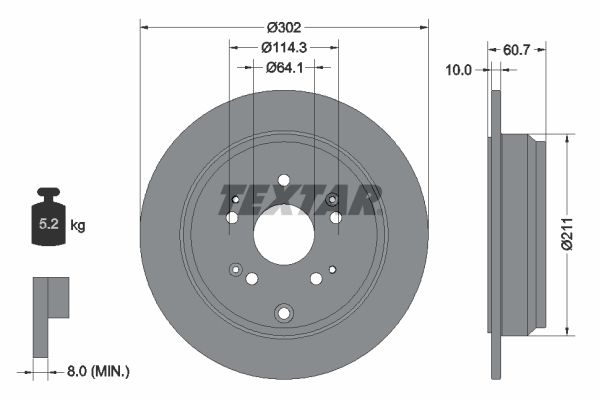 Textar Kočioni disk