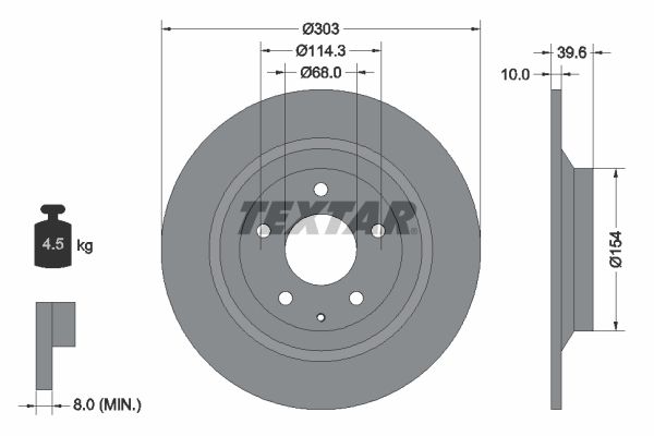 Textar Kočioni disk