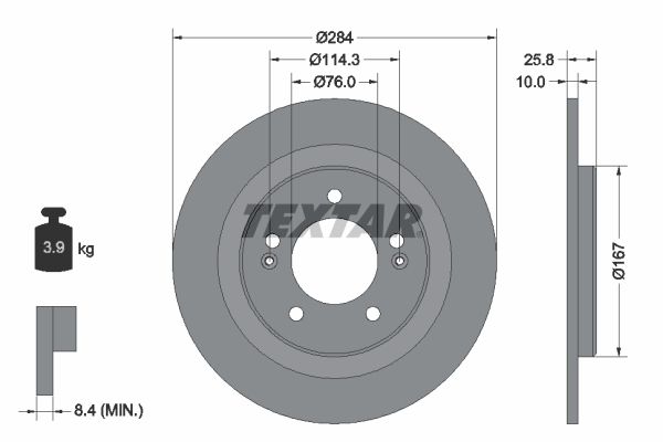 Textar Kočioni disk