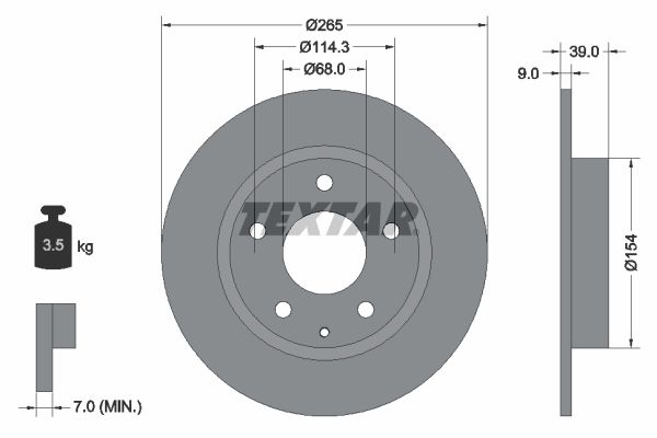 Textar Kočioni disk