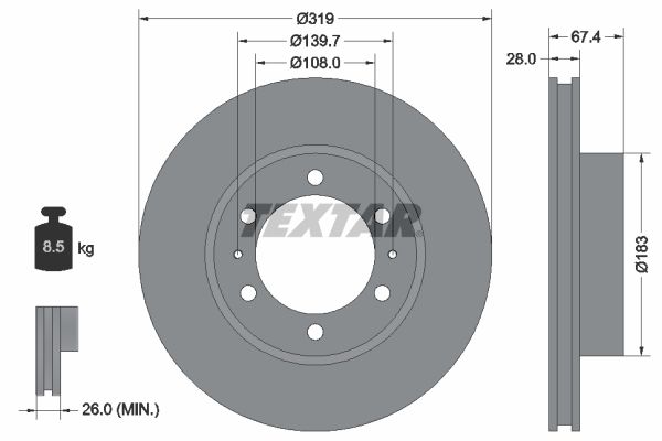 Textar Kočioni disk