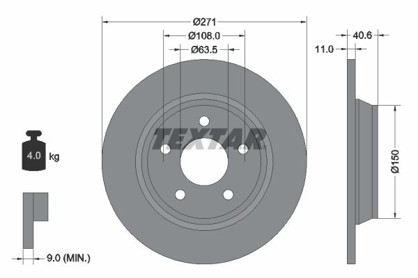 Textar Kočioni disk