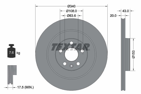 Textar Kočioni disk