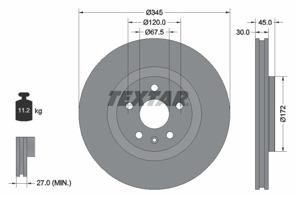 TEXTAR Kočni disk