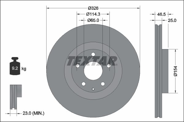 TEXTAR Kočni disk