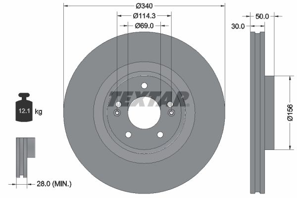 TEXTAR Kočni disk