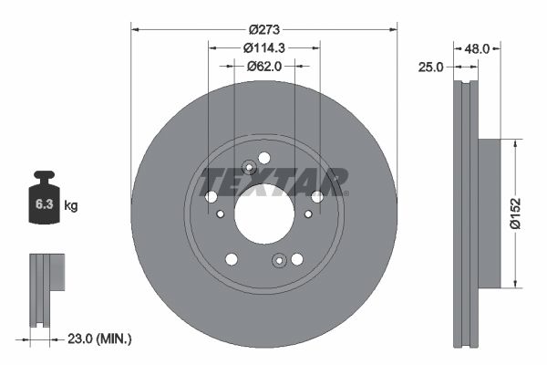 TEXTAR Kočni disk