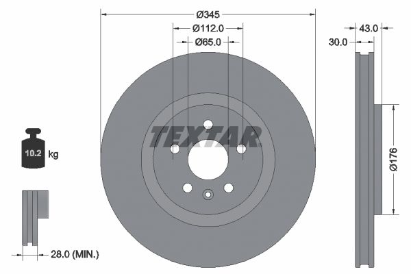 TEXTAR Kočni disk