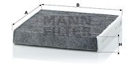 MANN-FILTER Filtar, zrak unutrašnjeg prostora