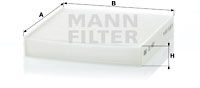 MANN-FILTER Filtar, zrak unutrašnjeg prostora