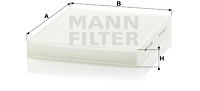 MANN-FILTER Filtar, zrak unutrašnjeg prostora
