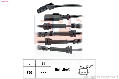 EPS Senzor, broj okretaja kotača