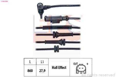 EPS Senzor, broj okretaja kotača