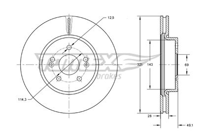 TOMEX brakes Kočioni disk