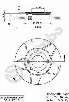 BREMBO Kočioni disk
