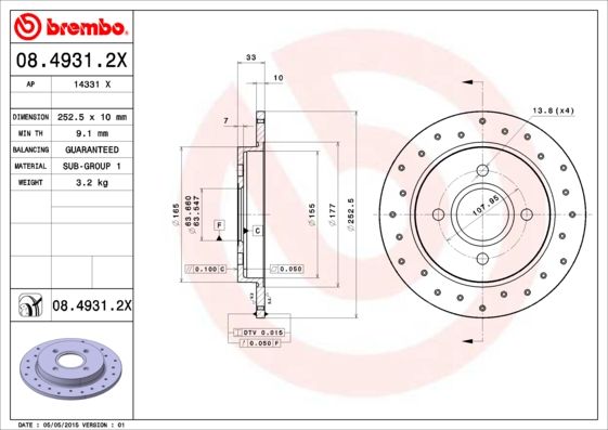 BREMBO Kočioni disk