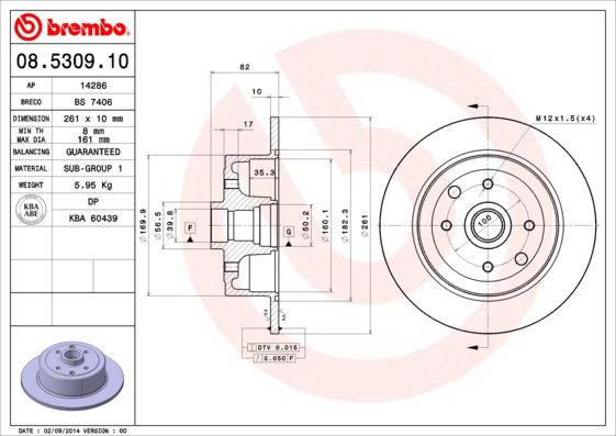 BREMBO Kočioni disk