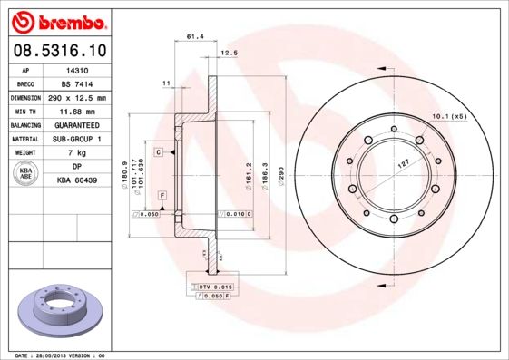 BREMBO Kočioni disk
