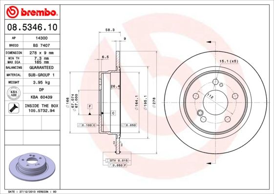 BREMBO Kočioni disk