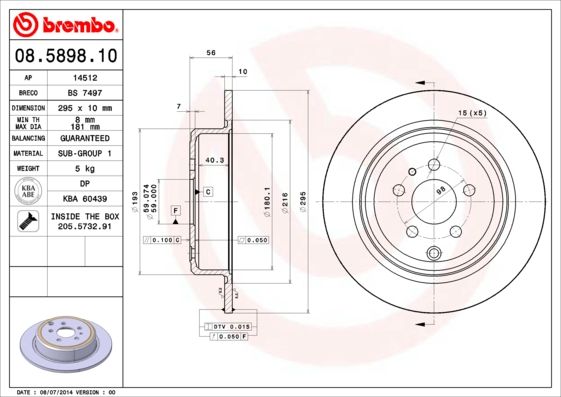 BREMBO Kočioni disk