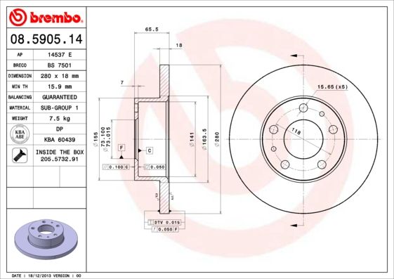 BREMBO Kočioni disk