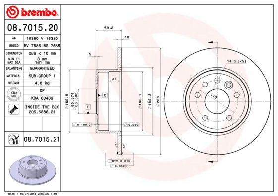 BREMBO Kočioni disk
