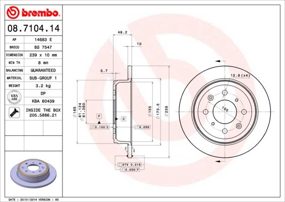 BREMBO Kočioni disk
