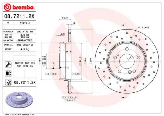 BREMBO Kočioni disk
