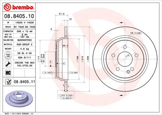 BREMBO Kočioni disk
