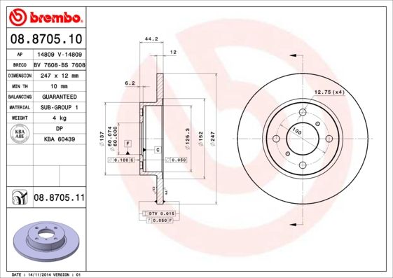 BREMBO Kočioni disk