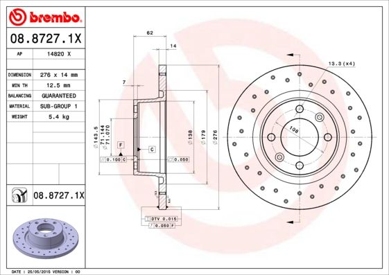 BREMBO Kočioni disk