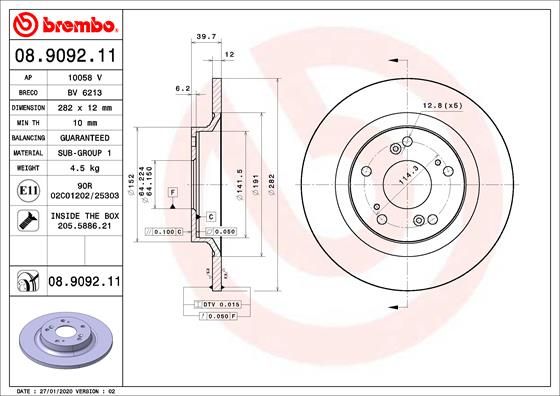BREMBO Kočni disk