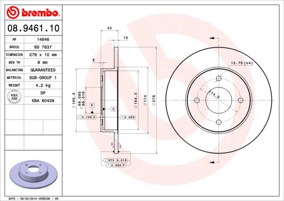 BREMBO Kočioni disk