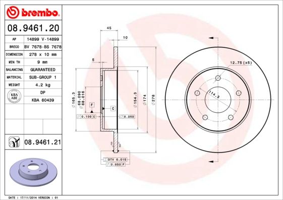 BREMBO Kočioni disk