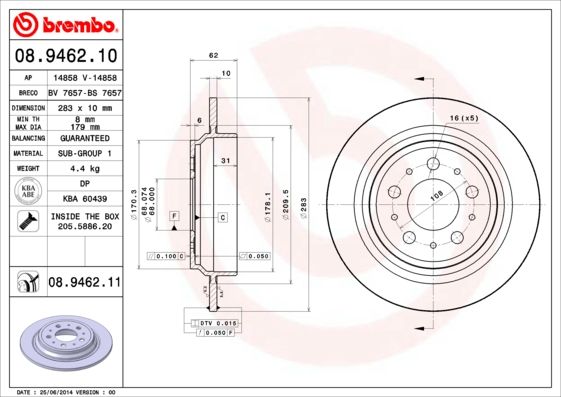 BREMBO Kočioni disk