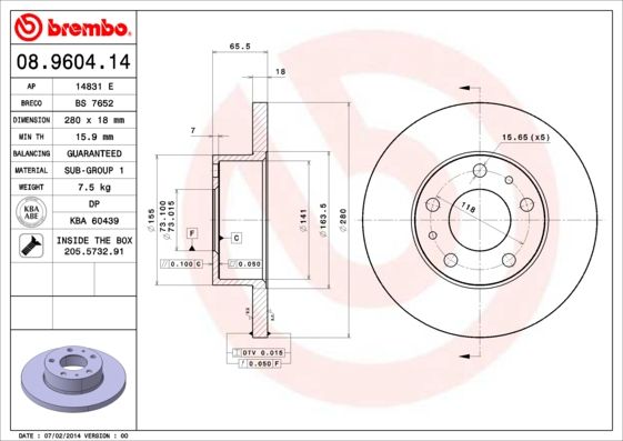 BREMBO Kočioni disk