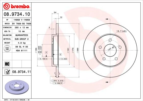 BREMBO Kočioni disk