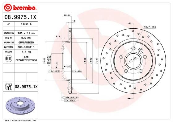 BREMBO Kočioni disk