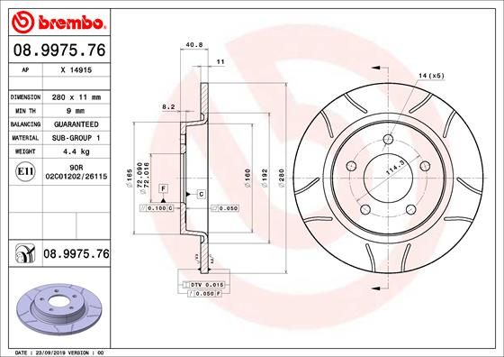 BREMBO Kočioni disk