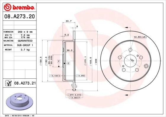 BREMBO Kočioni disk