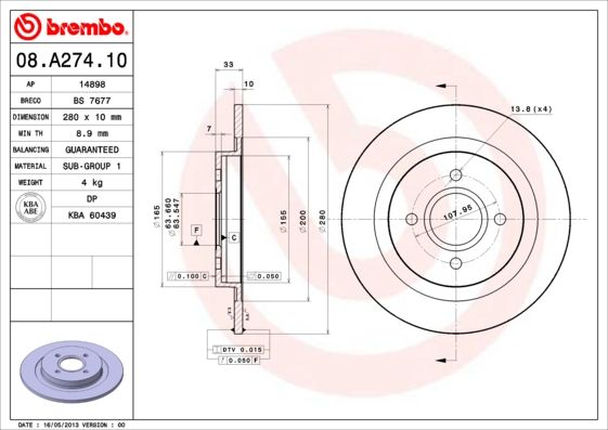 BREMBO Kočioni disk