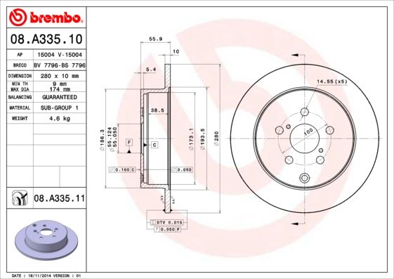 BREMBO Kočioni disk